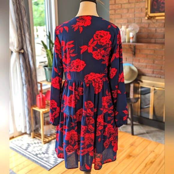 Bohemian Dress Long Sleeve Knee Length US Small - Picture 4 of 5